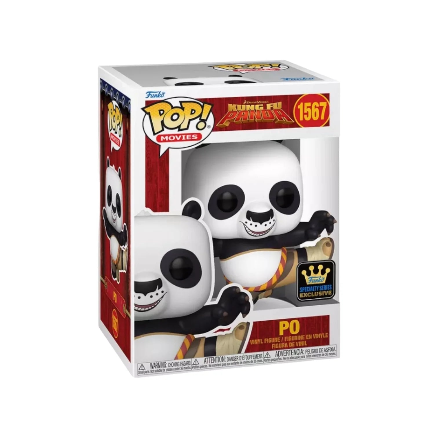 Funko Pop! vinyl figure packaging with Kung Fu Panda character on a white background
