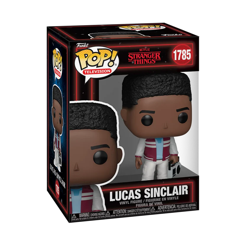 Funko Pop Lucas Sinclair 1785 from Stranger Things vinyl figure in box